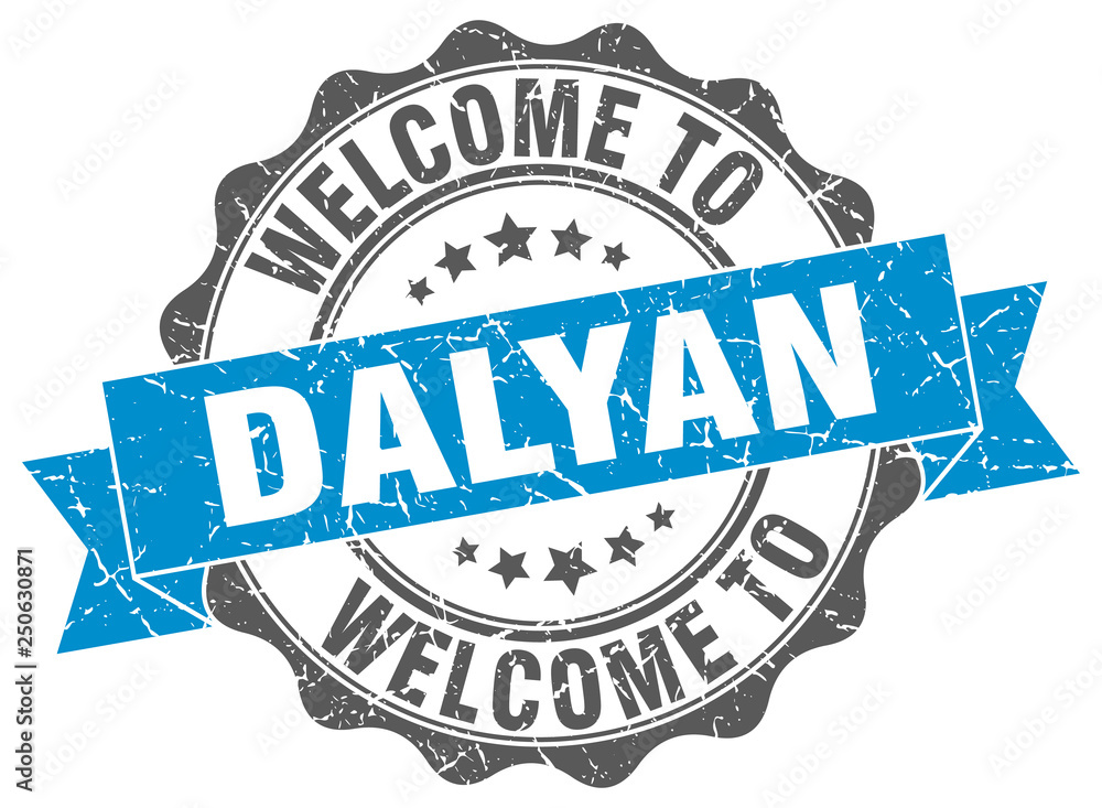 Fototapeta premium Dalyan round ribbon seal