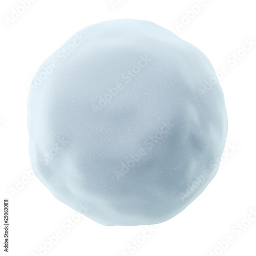 Snowball Isolated on White Background