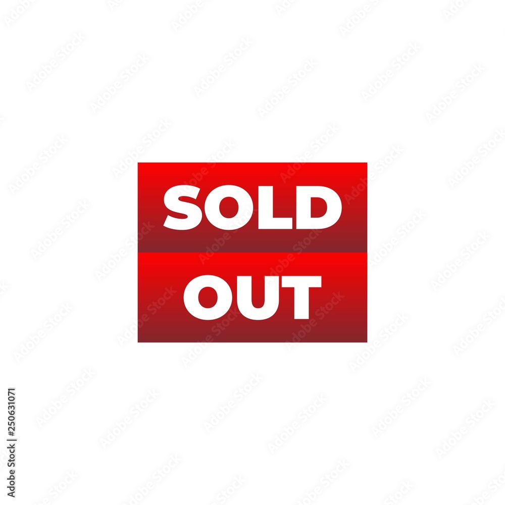 Sold Out Banner Vector, Illustration Sold Out Banner Vector, Illustration