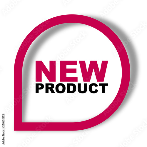 red vector banner new product