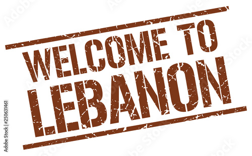 welcome to Lebanon stamp