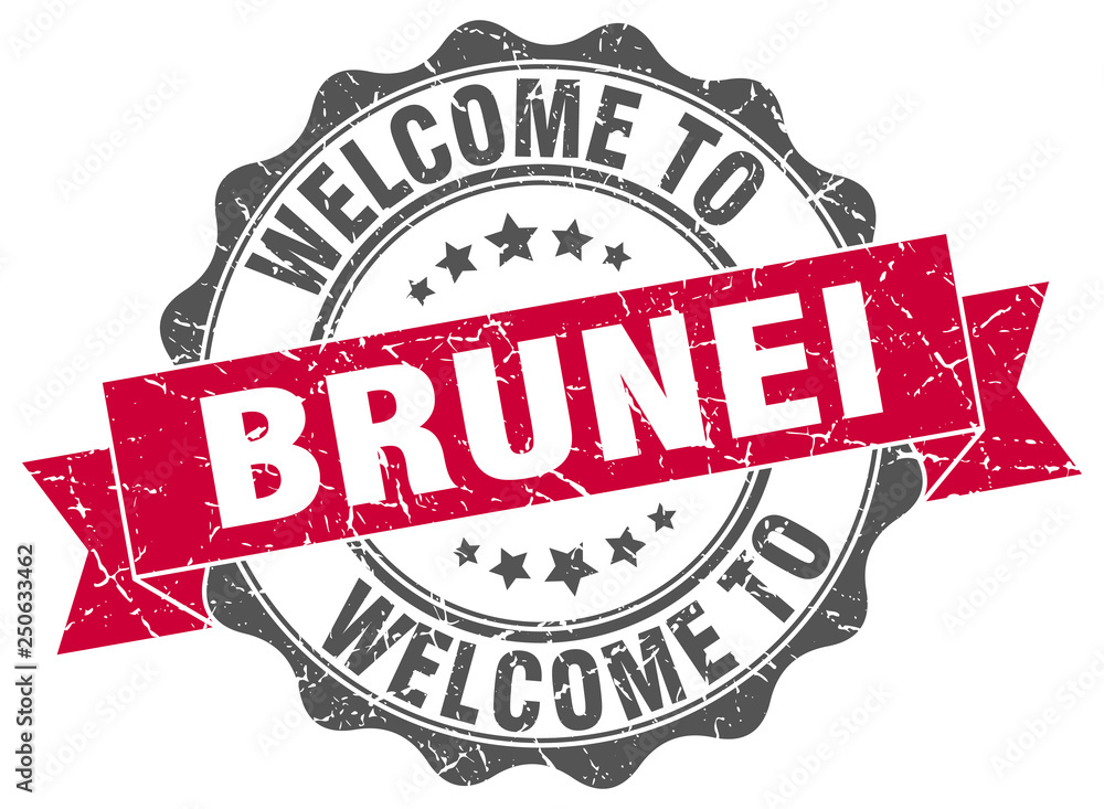 Fototapeta premium Okrągła uszczelka wstążkowa Brunei
