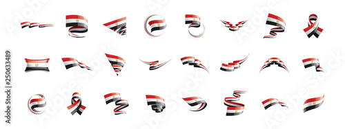 Egypt flag, vector illustration on a white background