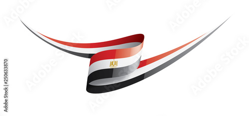 Egypt flag, vector illustration on a white background