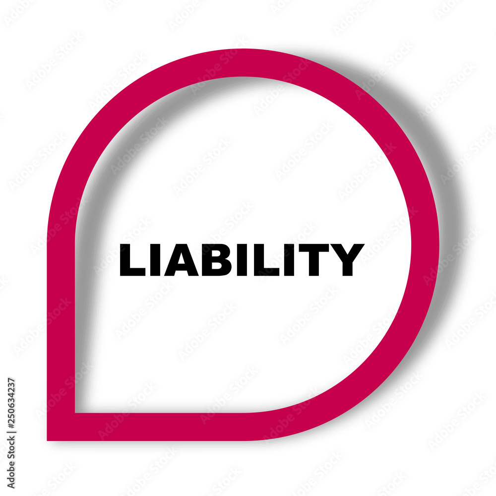 red vector banner liability