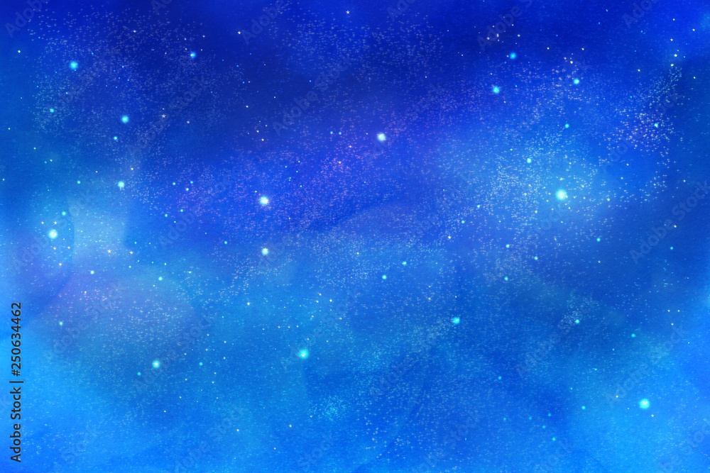 キラキラ光る幻想的な星空 宇宙の背景stock Illustration Adobe Stock