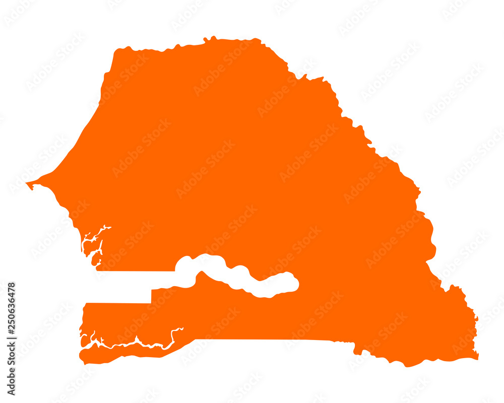 Karte des Senegal