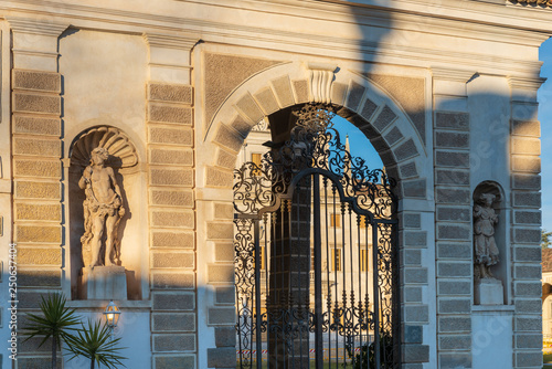 Villa Manin, former residence of the Doge of Venice. Colors of the sunset. Passariano, Codroipo photo