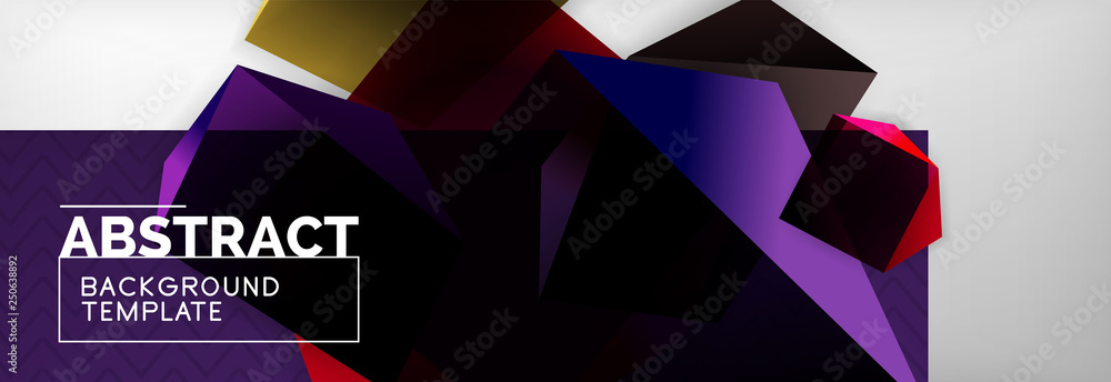 Dark color geometric abstract background, 3d shapes Dark color geometric abstract background, 3d shapes