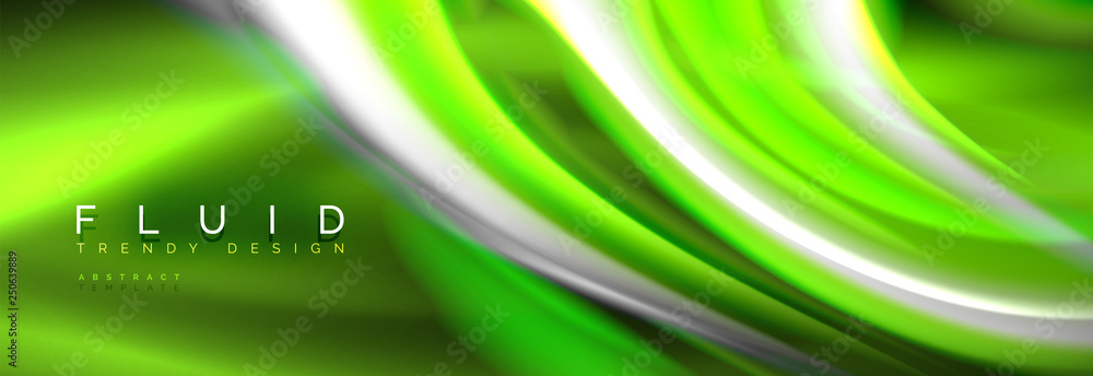Fluid color neon wave lines background, neon liquid color futuristic paint template Fluid color neon wave lines background, neon liquid color futuristic paint template
