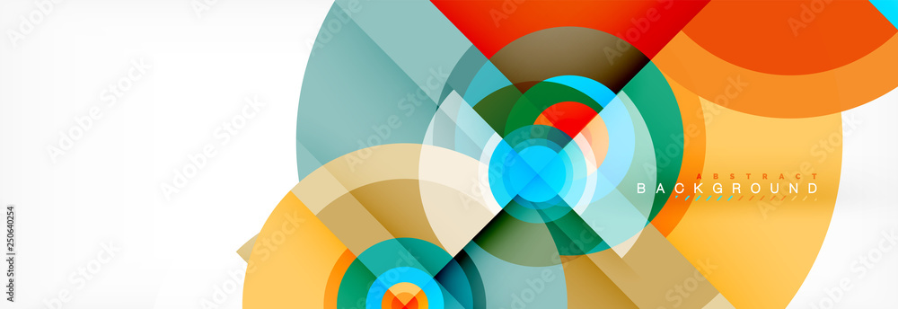 Round circles and triangles abstract background Round circles and triangles abstract background
