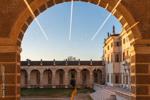 Villa Manin, former residence of the Doge of Venice. Colors of the sunset. Passariano, Codroipo photo