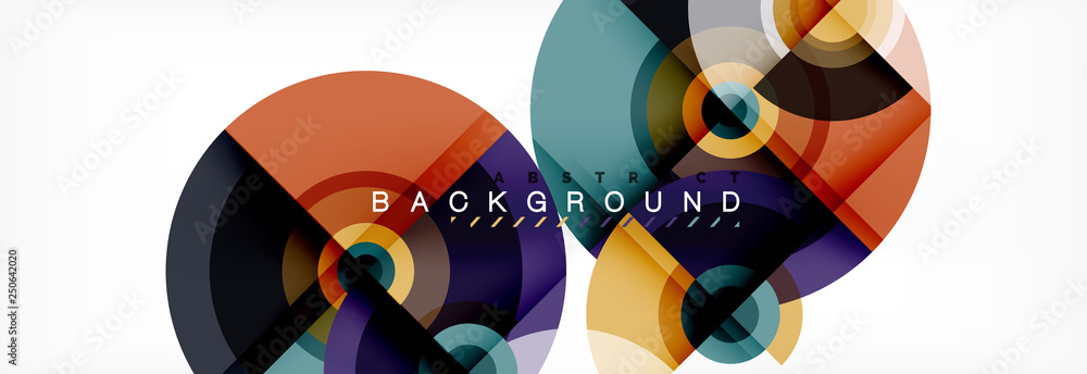 Vector circle composition, geometric minimal design illustration Vector circle composition, geometric minimal design illustration