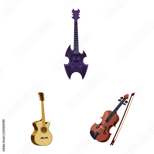Isolated object of music and tune logo. Collection of music and tool stock vector illustration.