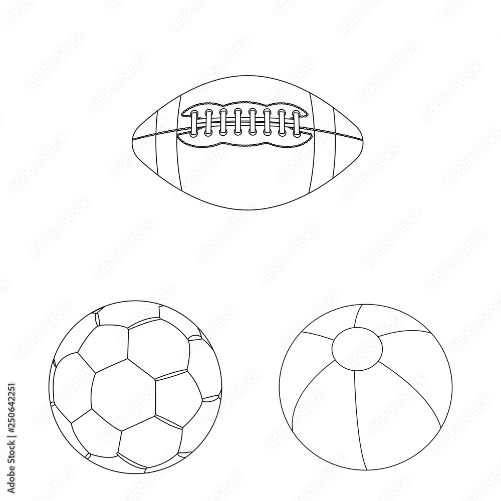 Isolated object of sport and ball logo. Collection of sport and athletic stock vector illustration. Isolated object of sport and ball logo. Collection of sport and athletic stock vector illustration.