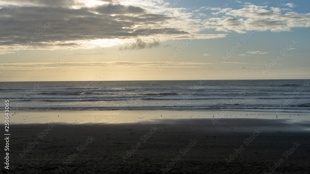 sunset on the beach