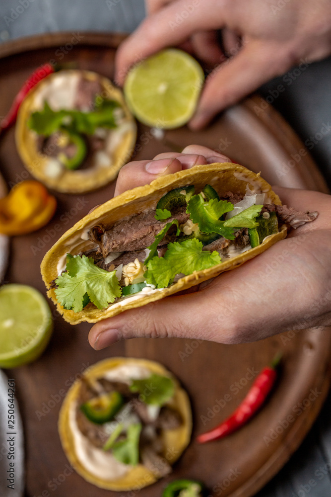 Taco in der Hand Taco in der Hand