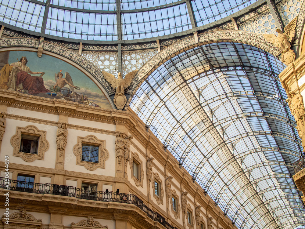 Top of the Galleria Vittorio Emanuele II, Milan, Italy