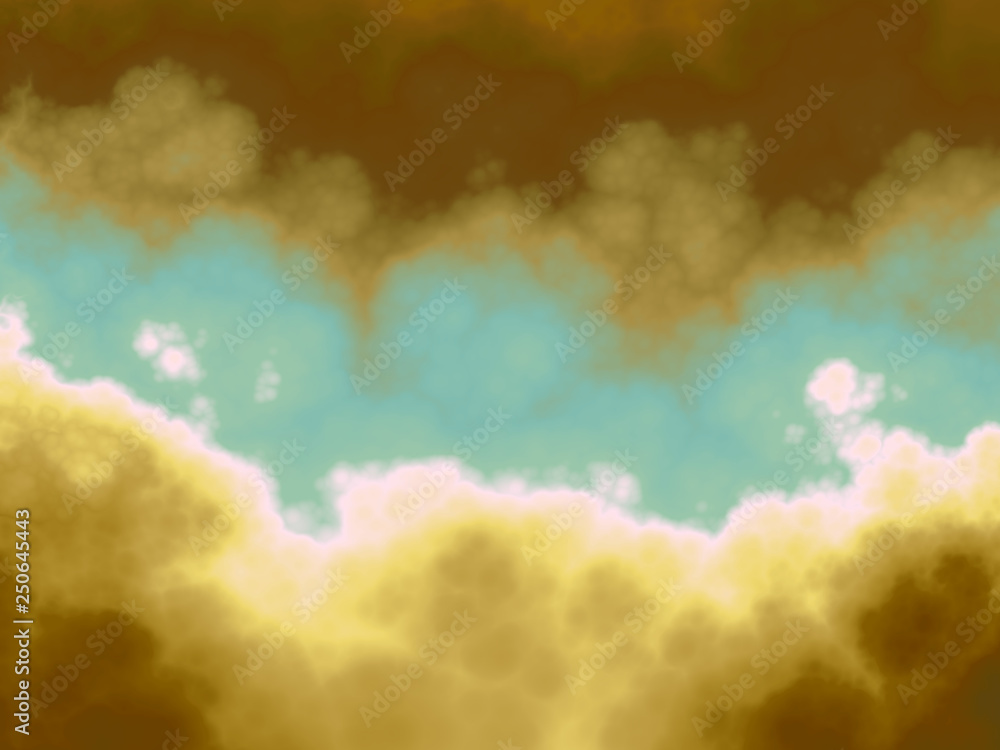 Abstract beautiful sky. 3D illustration, computer-generated fractal