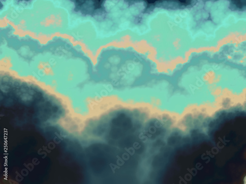 Wallpaper Mural Abstract beautiful sky. 3D illustration, computer-generated fractal Torontodigital.ca