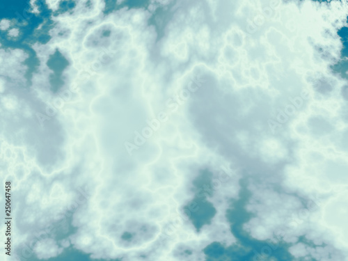 Abstract beautiful sky. 3D illustration, computer-generated fractal © ol41ka