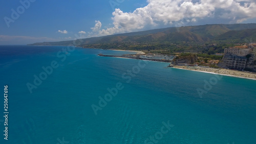 Aerial view of beautiful coastline in summer season