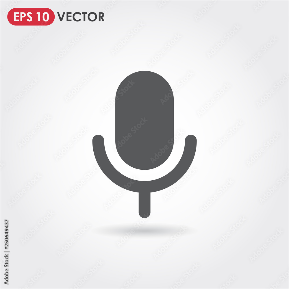 microphone account ui web button. ui elements. microphone vector icon for web, mobile and user interface design
