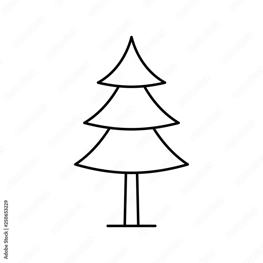 Christmas tree Icon. isolated on white background Christmas tree Icon. isolated on white background
