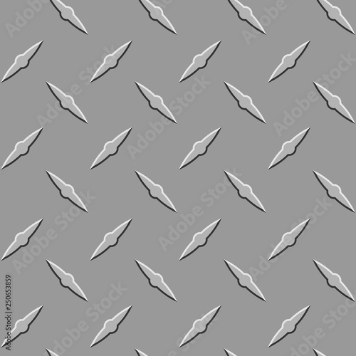 Diamond Plate Seamless Pattern Metal Background Vector Illustration