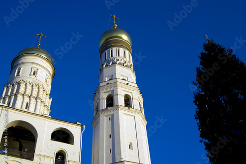 Ivan Great Bell tower of Moscow Kremlin. Color photo