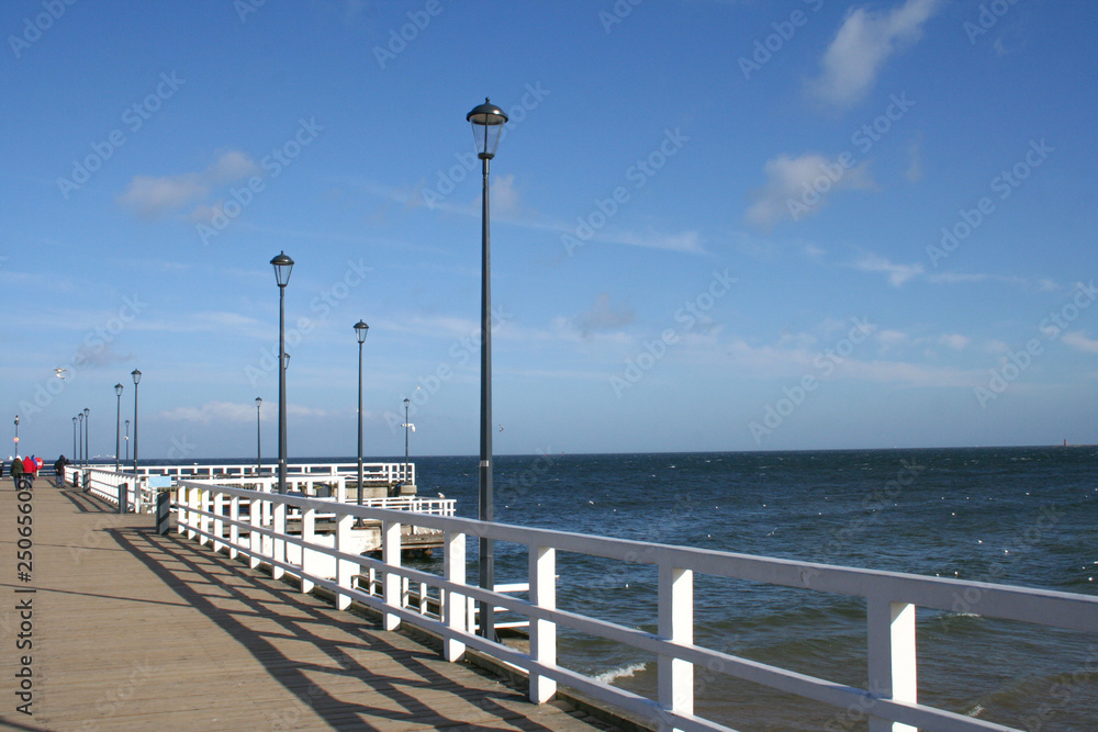Wooden pier on the Baltic Sea