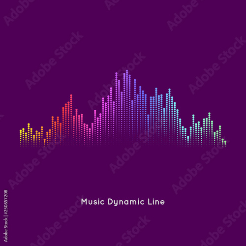 Music equalizer abstract elements for design. Vector illustration