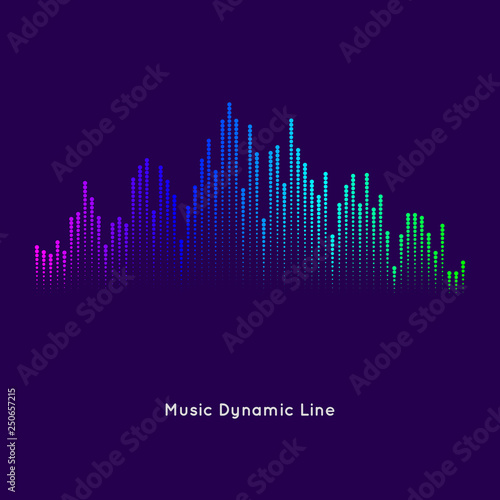 Music equalizer abstract elements for design. Vector illustration