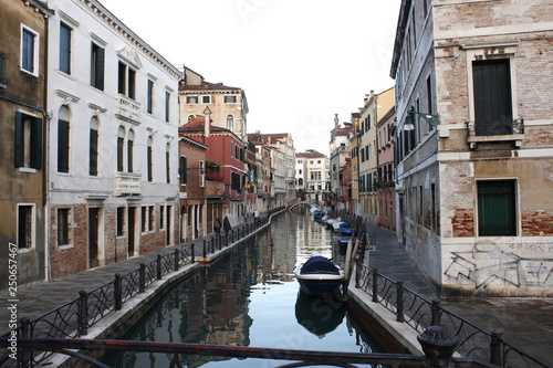 venice canal with boat