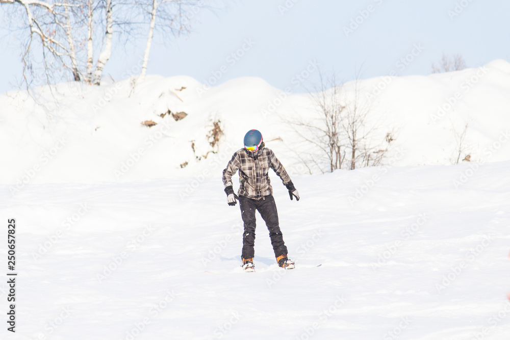 man skiing in snow