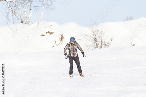 man skiing in snow