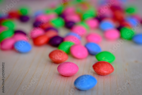 Delicious colored candies.