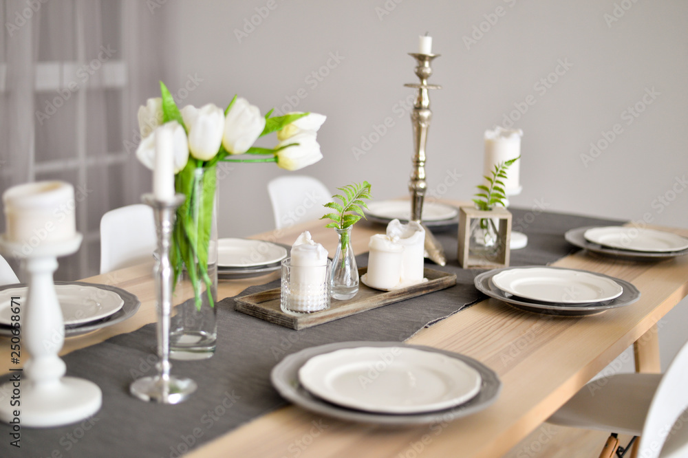 table set for dinner. table set for dinner.