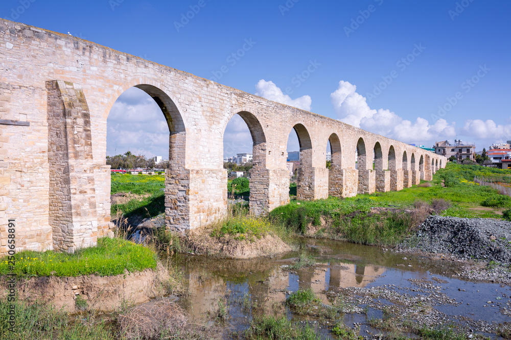 Aqueduct Kamares in Larnaca. Cyprus.