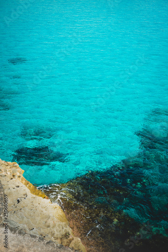 Crystal Clear Turquoise Water at a Mediterranean Cove © ystewarthenderson