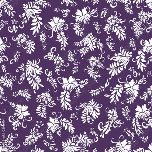 floral pattern pattern on a violet background