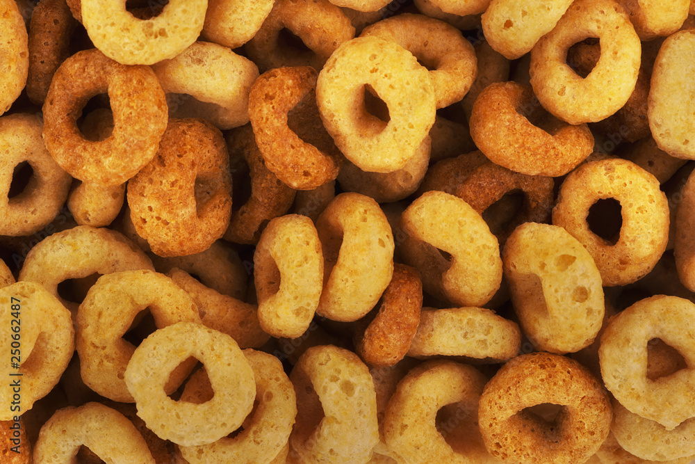 Extremely close up on cold cereals, quick breakfast for kids and adult, top view. Extremely close up on cold cereals, quick breakfast for kids and adult, top view.