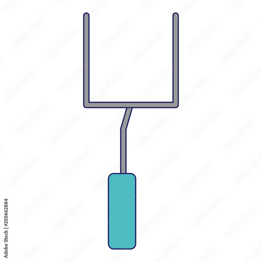 American football goal equipment blue lines American football goal equipment blue lines