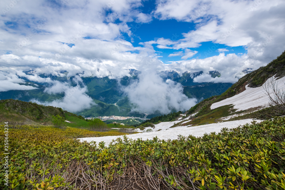 View of Caucasian mountains