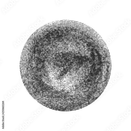 Black halftone circle