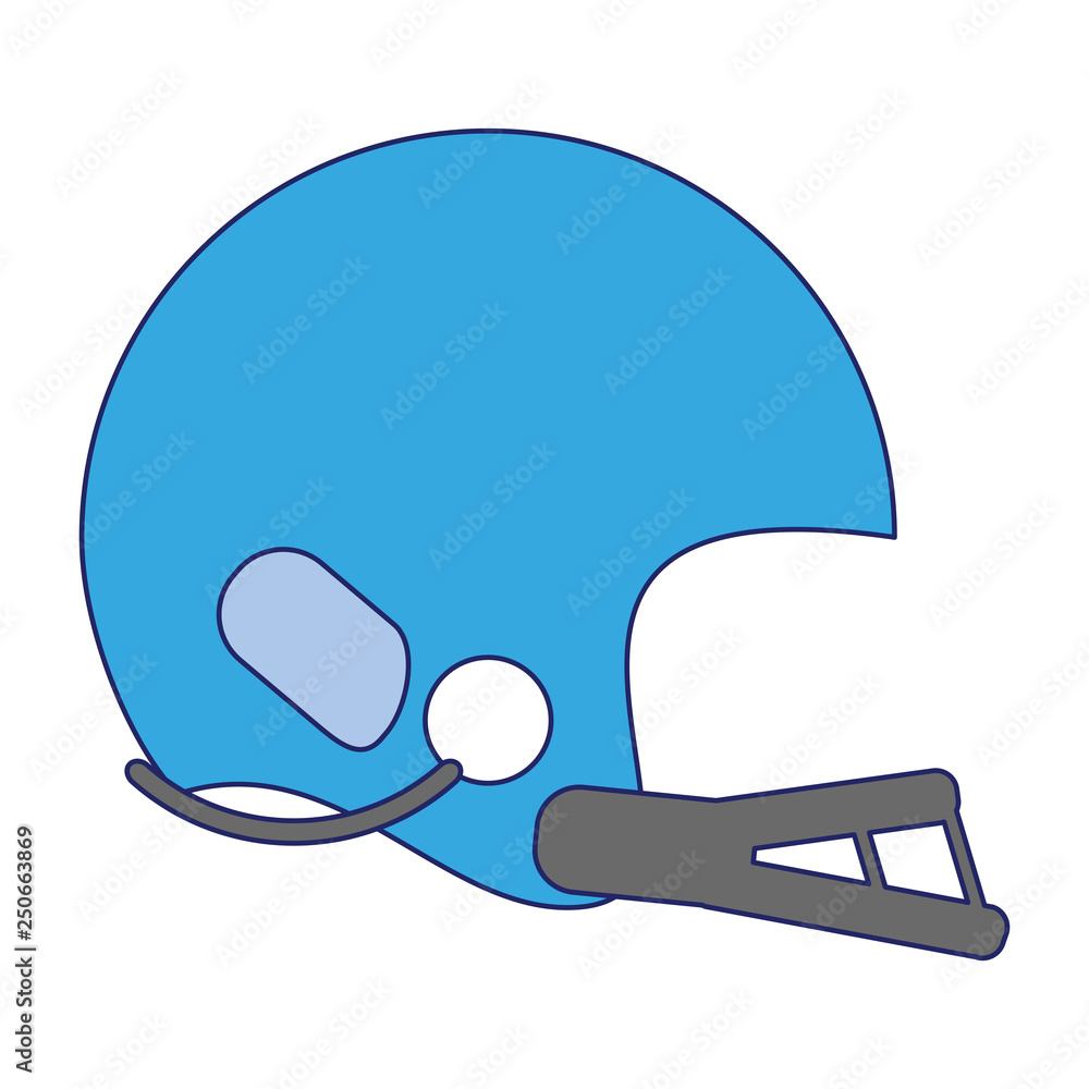 Baseball helmet sport equipment blue lines