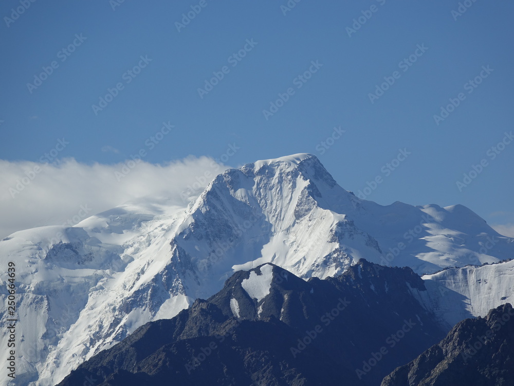 Karakol Peak 5281 m in Terskey Ala - Tau. Kyrgyzstan August 2018.