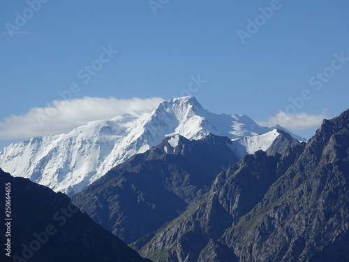 Karakol Peak 5281 m in Terskey Ala - Tau. Kyrgyzstan August 2018.