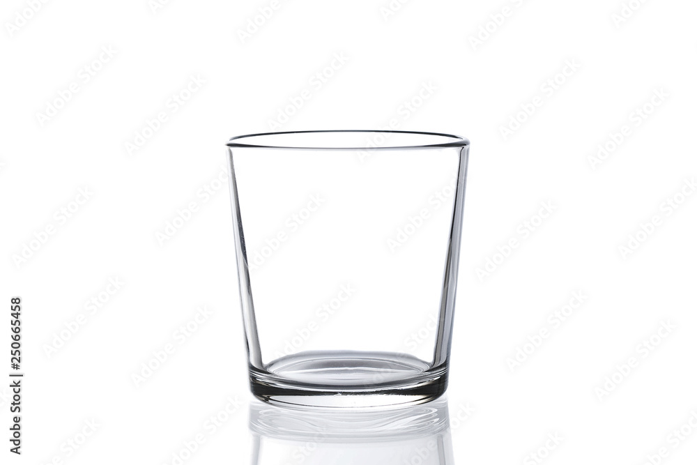 empty drinking glass isolated on white background empty drinking glass isolated on white background