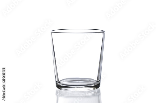 empty drinking glass isolated on white background